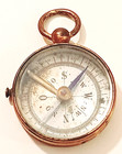 Antique Brass Pocket Compass Wwii Era Transit Lock Nautical Marine Field Tool