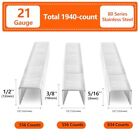 Sitldy 1 2 Inch Crown 21 Gauge Stainless Steel 304 Staples 1940-count 3 Sizes   