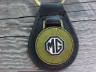 Classic Mg Morris Garage Antique Gold Leather Key Fob Nos Custom-made Hi-quality
