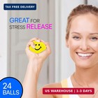 24 Pack Stress Balls For Kids And Adults - 2  Stress Ball In Bulk - Neon Yellow