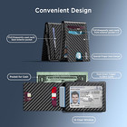 Umoven Wallet For Men - Pop Up Case  Cash Slot  And Credit Card Carbon Fiber 