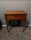 Vintage 1950s Singer Sewing Machine In Wood Cabinet