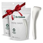 Disposable Tongue Scraper 120 Count - Hygienic Cleaners For Fresh Breath  2 Pack