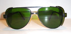 2 Vntg Sa Bouton 2200 Z8 Men s Black Green Aviator Safety Glasses W Side Shields