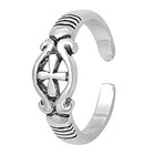 Adjustable Cross Toe Ring Sterling Silver 925 Fashion Beach Jewelry Gift