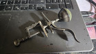 Antique Georgian Steel Sewing Box Case Table Clamp Pin Cushion Netting Hook