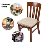 Chair Cushion With Ties For Dining Chairs  Non Slip Machine Wash Multiple Option