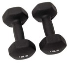 Balancefrom Set Of 2 Neoprene Coated Non-slip Grip Dumbbell 12 Lbs  Set Of 2