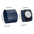 Watch Roll Travel Case Single Slot Portable Leather Watch Cases  Blue