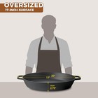 Pre-seasoned Large Cast Iron Skillet 17 Inch  Dual Handle Outdoor Camping Frying