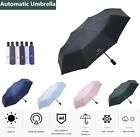 Automatic  Anti-uv Sun rain Windproof 3 Folding Compact Umbrella 5 Colors