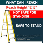 8  Fiberglass Step Ladder  12  Reach  250 Lbs Load Capacity  Superior Safety