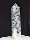 Moss Agate Tower Druzy Quartz Crystal Gemstone Large Big Tall Huge Point Chakra