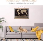 24  Magnetic Poster Hanger Frame   24x17 Scratch Off World Map Deluxe Edition Se