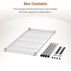 1-tier Wire Shelving Shelves steel Organizer Wire Rack silver Save Space