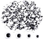 1000 Pcs Black Wiggle Googly Eyes With Self-adhesive  6mm 8mm 10 Mm 12mm Mixe   