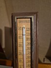 Vtg Thermometer hygrometer Woodgrain Plastic Springfield Instrument Co  Usa