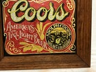 Vtg Adolph Coors Golden Colorado Foil Glitter Glass Sign Framed Breweriana