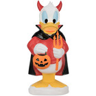 2  Disney Donald Duck In Devil Suit Blow Mold Halloween Lighted Decor