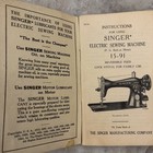 Vintage Singer Electric Sewing Machine 15-91 Instruction Manual Book Green 1951
