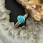 Carolyn Pollack Sterling Silver Oval Small Turquoise Sz 8 Ring For Women