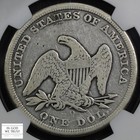 1859 O Seated Liberty Silver Dollar  1 Ngc F Details - Damaged