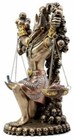 Ebros Anubis By Ankh Altar Weighing The Heart Against Feather Figurine 9  Tall