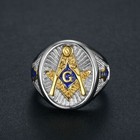Vintage Masonic Symbol Ag Ring Stainless Steel Men s Freemason Biker Punk Ring