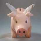 Pacific Giftware  when Pigs Fly   Pig W  Wings-pink Ceramic Piggy Bank
