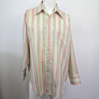 Vtg 70s Striped Disco Shirt The Arrow Collar Man Sanforized Mens 17-33 Xl Usa