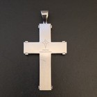 Spartan Stainless Steel Black Two-tone 0 23ctw Natural Diamond Cross Pendant