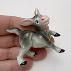 Vintage Miniature Donkey Figurines Mother And Baby Mule Burro Japan Porcelain