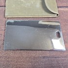 Vintage Military Signaling Mirror Os Olive Drab Fair Leather Backed Canvas Pouch