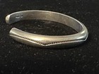 Vintage Sterling Silver Stamped Cuff Bracelet Signed Tahe Navajo Native American