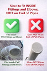 New All Plastic Mesh Vent Screen  Fits In Pvc Pipe Fittings   Elbow  Many Sizes