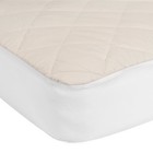 Quilted Crib Mattress Pad With Organic Cotton Top  Waterproof