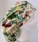 Campsite Print Size Large Medical Bouffant Scrub Cap Surgery Hat