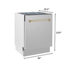 24 Zline Autograph Top Control Dishwasher Stainless Steel 3 Racks Dwvz-304-24-mb