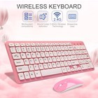 Wireless Keyboard And Mouse Set Mini 2 4g Waterproof For Mac Apple Pc Computer