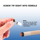 10 Pieces Of 12mm Billiard Cue Tips  Hard Pool Cue Stick Screw-on Tips Replac   