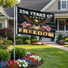 Double Sided Usa 250th Anniversary Flag 4x6 Ft - Heavy Duty 3-ply Polyester Bald