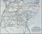 1913 Railroad Map - Freight Routes Us South Georgia Alabama Carolina Virginia Tn