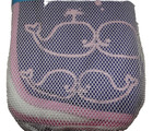 Baby Girl Swim Bath Towel Hooded Whale Design Purple Pink Terry Cloth Mesh Bag