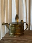 Set Of Two Brass Watering Cans Heavy Vintage Spring Garden Decor