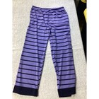 Nautica Womens Purple Navy Striped Pajama Set M Short Sleeve Top Pants Znt628589