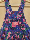Oshkosh Bgosh Vintage Flowers Blue Corduroy Overalls 4t Vestbak Snaps Usa Made