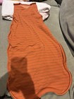 Woolino Sleep Bag Sack 2-24 Months Wool Cotton Striped 4 Season Baby Rust Orange
