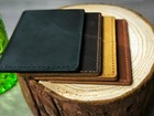 Genuine Crazy Horse Leather Card Holder Slim Wallet Unisex Minimalist Case