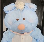 Vintage Puffalump Blue Bear Fisher Price Plush Toy 1986 Romper
