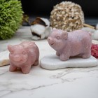 Pink Opal Pig Figurine Crystal Decor Pig Lovers Gift Country Farm Animal Gift